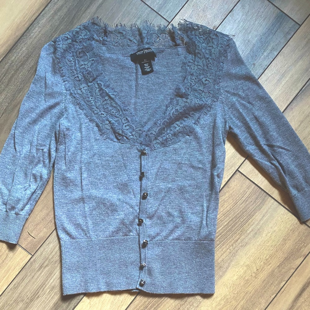 WHBM lace sweater